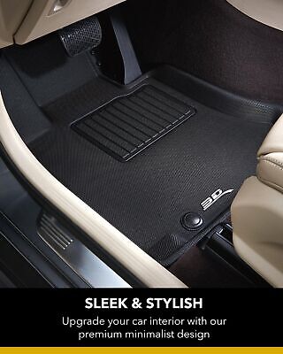 3D MAXpider Custom Fit Kagu Floor Mat (Black) Compatible with Hyundai Santa F...