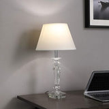 Ore International HBL2120 21.5"in Ashford Crystal Table Lamp, White