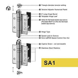 Waterson Heavy Duty Commercial Fully Adjustable Full Surface Self-Closing Gat...