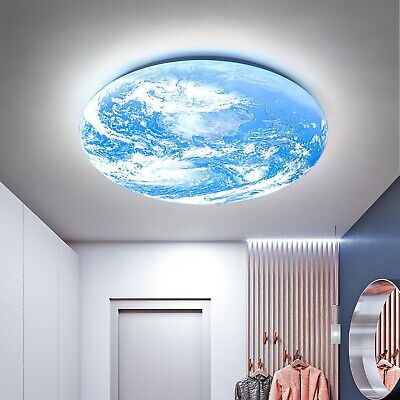 13 inch Earth-style Dimmable Flush Mount ceiling light fixture, 3000K/4000K/6...