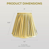 Royal Designs "Bottom Scallop Gather Pleat Basic Lamp Shade, Antique Gold, 7"...