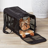 Amazon Basics Dogs and Cats Carrier, Soft Sided Pet Carrier, Black, Large, 50...