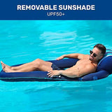 Aqua Luxurious Inflatable Outdoor Swimming Pool Lounger Hammock Float with Su...