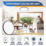 Allsmartlife Led Flush Mount Ceiling Light, 6 Pack 24W 12inch Round Led Surfa...