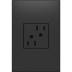 Legrand adorne 15A Tamper-Resistant Outlet With Matching Wall Plate (Graphite...