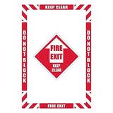 NMC Fire Exit Keep Clear Walk-On Floor Marking Kit, Configurable (Includes 12...