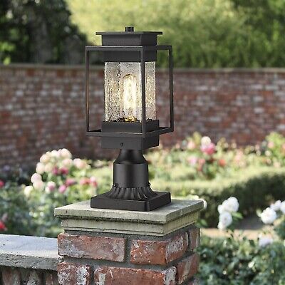 Outdoor Post Light Fixture, Cast Aluminum Outdoor Post Light with Pier Mount ...