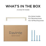 Ravinte 20 Pack Solid 6-1/4 Inch Kitchen Square Cabinet Handles Brushed Nicke...