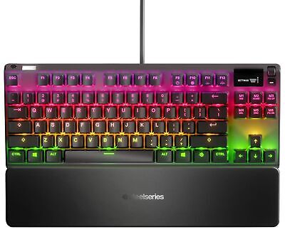 SteelSeries Apex 7 TKL - Mechanical Gaming Keyboard - OLED Display - Brown Sw...