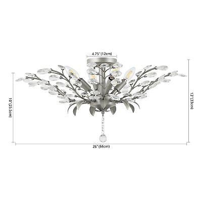 JONATHAN Y JYL9550A Elisana 26" 4-Light Contemporary Bohemian Iron/Acrylic LE...