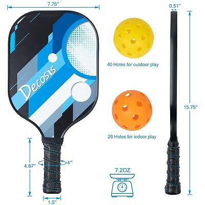 Pickleball Paddles Set of 2, USAPA Approved Pickleball Set, Lightweight Fiber...