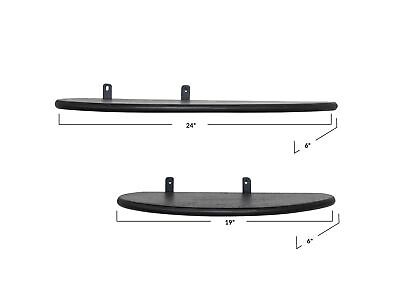 Bloomingville 24 Inches and 19 Inches Mango Wood and Metal Organic Shaped Flo...