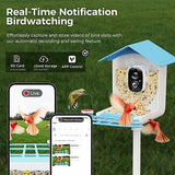 Smart Bird Feeder with Camera, 1080P Video Bird Feeders Squirrel Proof, AI Re...