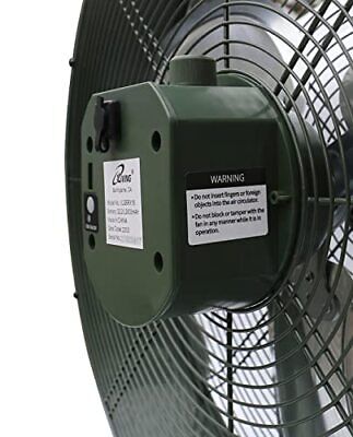 iLiving 18" Rechargeable Battery Operated Camping Floor Fan, 18-Inch, Green