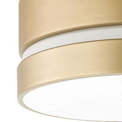 Globe Electric 60754 2-Light Flush Mount Ceiling Light, Soft Gold, Inner Fros...