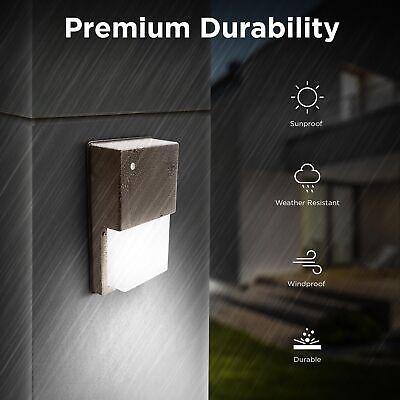 Feit Electric 20W LED Outdoor Wall Pack Lights with Photocell, Dusk to Dawn, ...