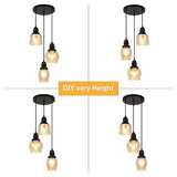 3-Light Pendant Light Fixtures, Pendant Lights for Kitchen Island Industrial ...