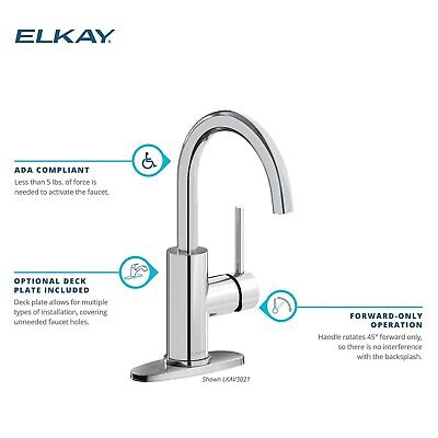 Elkay LKAV3021MB Avado Single Hole Bar Faucet with Lever Handle Matte Black