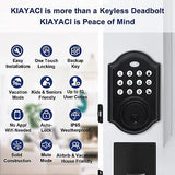 KIAYACI Front Door Handle Sets Black Door Handle keypad Door Lock with Handle...