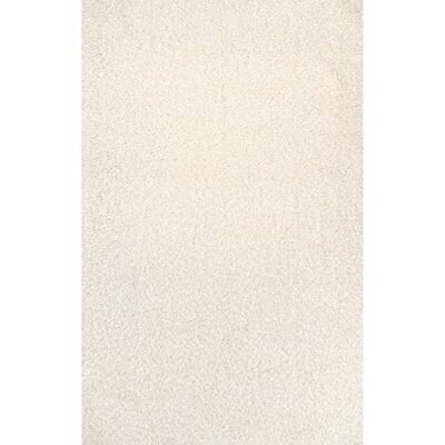 NuLOOM Marlow Machine Washable Soft Shaggy Faux Sheepskin 5 x 8 Feet, White