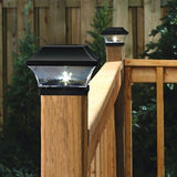 Noma Solar Post Lights | Waterproof Outdoor Cap Lights for 4 x 4 Wooden, Deck...