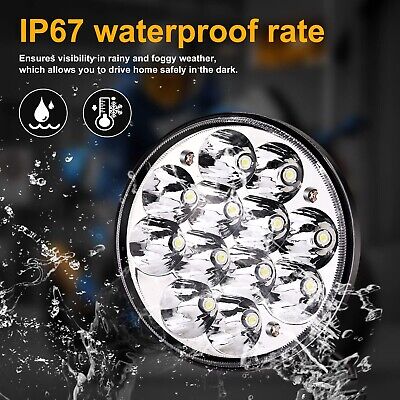 Upgraded 36W 5.75 Inch Led light Round, High/Low Beam, H5006 White Led Light ...