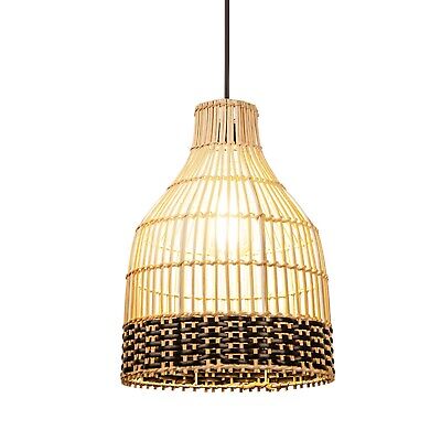 Arturesthome 1 Light Rattan Pendant Light for Kitchen Island, Wicker Hanging ...