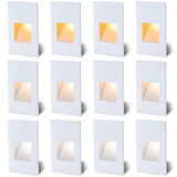 12-Pack Step Lights Outdoor Stair Lights Indoor 12V 4W 150LM, 3000K/4000K/500...