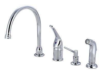 Kingston Brass KB821K1 Chatham Widespread Kitchen Faucet, 9" Spout Reach, Pol...