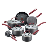 T-fal Ultimate Hard Anodized Nonstick Cookware Set 12 Piece 12-Piece, Red