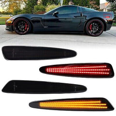 Full LED Side Marker Lights for C6 Corvette 2005 2006 2007 2008 2009 2010 201...