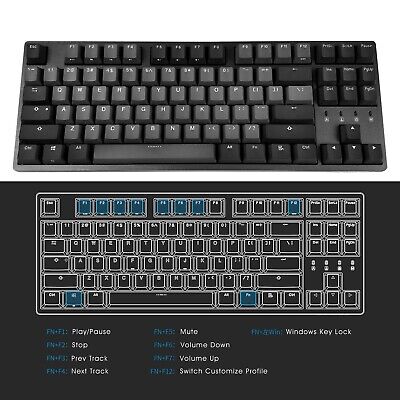 DURGOD Taurus K320 TKL Mechanical Gaming Keyboard - 87 Keys - Double Shot PBT...