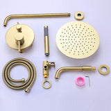 RBROHANT Shower System with Tub Spout and Handheld Brushed Gold Bathtub Showe...