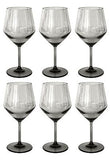 by TarHong Angle Acrylic Goblet, Set of 6, Light Gray, 23 oz.