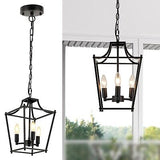 Lantern Pendant Light Black Pendant Light Fixtures 3-Light Black Lantern Pend...