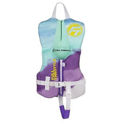 Full Throttle Infant Rapid Dry Flex Back Life Jacket, Aqua Purple