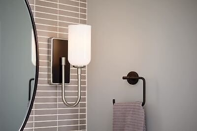 Kichler Solia 13.5 Inch 1 Light Wall Sconce with Opal Glass in Brushed Nickel...