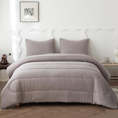 Simple&Opulence 100% Cotton Muslin Comforter Set King Size 104x92&#8221;, 3PCS G