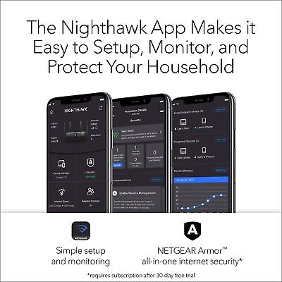 NETGEAR Nighthawk WiFi 6 Router (RAX30) 5-Stream Dual-Band Gigabit Router, AX...