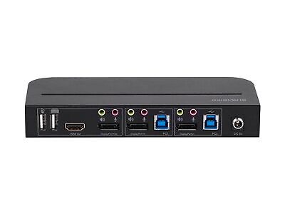 Monoprice Blackbird 4K Displayport 1.4 USB 3.0 2x1 KVM Switch, 4K@60Hz, HDR, ...