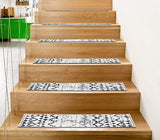 Rugshop Distressed Bohemian Non-Slip Stair Treads (Set of 13) 8.6" x 26" Cream