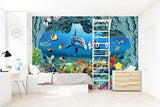 Bormia Wall Mural Underwater Wallpaper 3D Dolphin Large Photo Wallpaper for L...