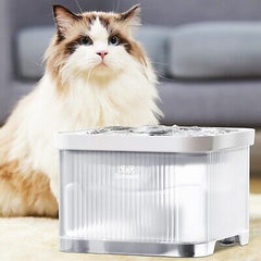 Cat Water Fountain with Wireless Pump, 3.2L/105oz Pet Water Fountain for Cats...