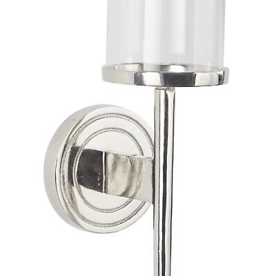 Deco 79 Aluminum Metal Wall Sconce Single Candle with Circle Backing, 6" x 7"...