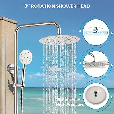 gotonovo SUS304 Outdoor Shower Fixture High Pressure Shower System Combo Wall...