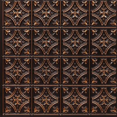 150 Gothic Reims PVC 2' x 2' Glue-up Ceiling Tile (Covers / 40 sq.ft), Antiqu...