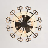 Warehouse of Tiffany Honeykiss 17 Inch Beige Ceiling Fan with 3 Light