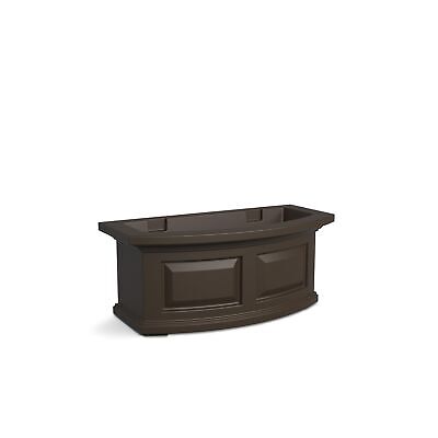 Mayne Nantucket 2ft Window Box - Espresso - 24in x 11.5in x 10in - with 1.6 G...