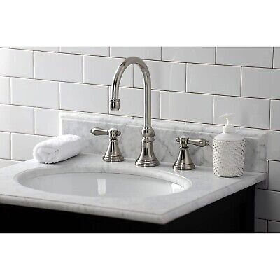 Kingston Brass KS2980BAL Heirloom Widespread Bathroom Faucet, Matte Black, 13...