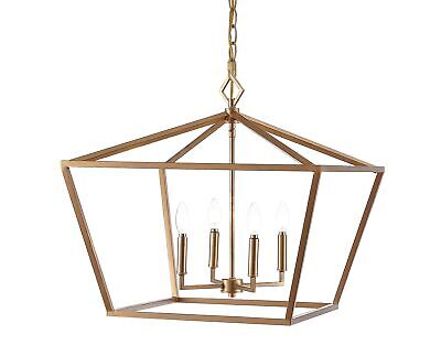 JONATHAN Y JYL7520C Gatsby 23" 4-Light Adjustable Iron Rustic Glam LED Pendan...